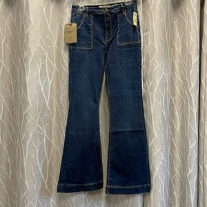 Stetson Highrise Flare Dark Blue Jeans Size 10 Short NWT